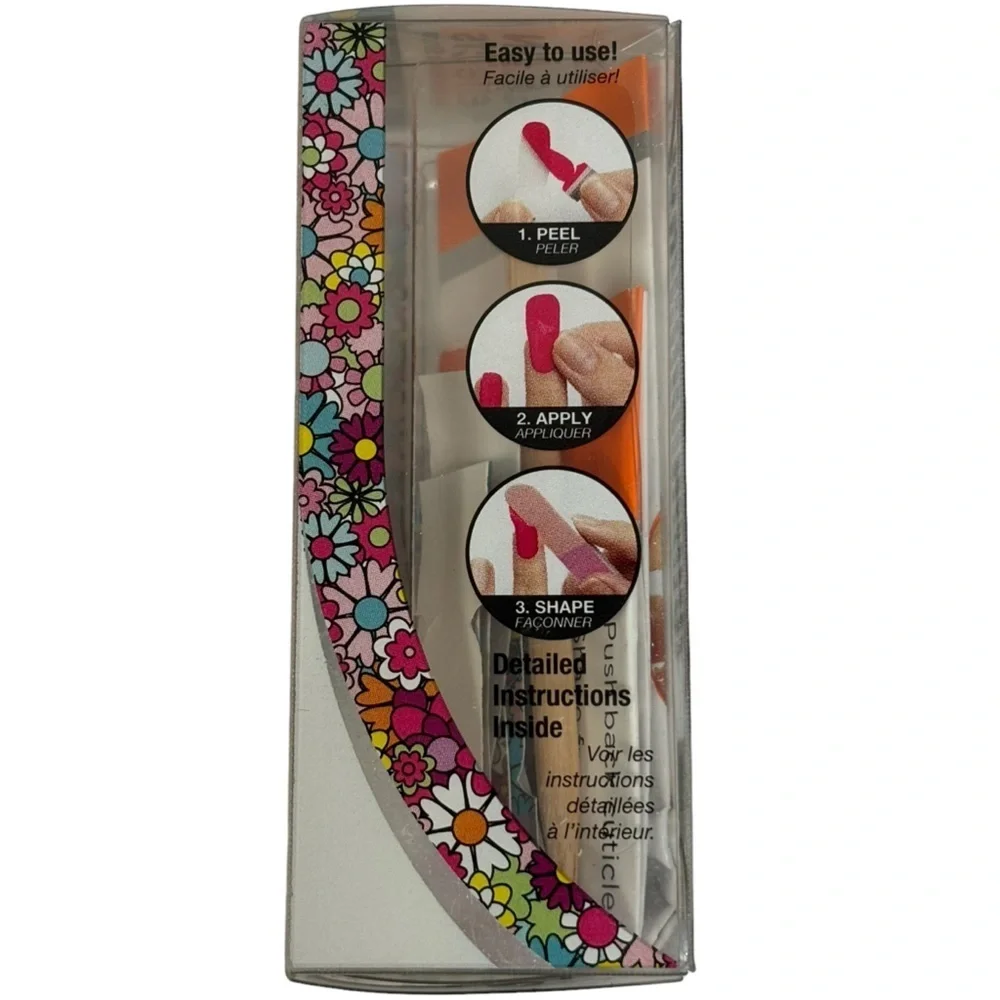 Sally Hansen Salon Effects Real Nail Polish Strips Flower & Claire’s Blue Ring